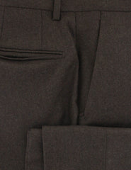 Incotex Brown Solid Wool Pants - Slim - (892) - Parent