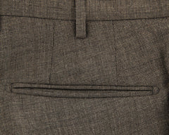 Incotex Brown Nail Head Wool Pants - Slim - (C9) - Parent