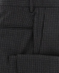 Incotex Charcoal Gray Check Pants - Slim - (IN1120173) - Parent