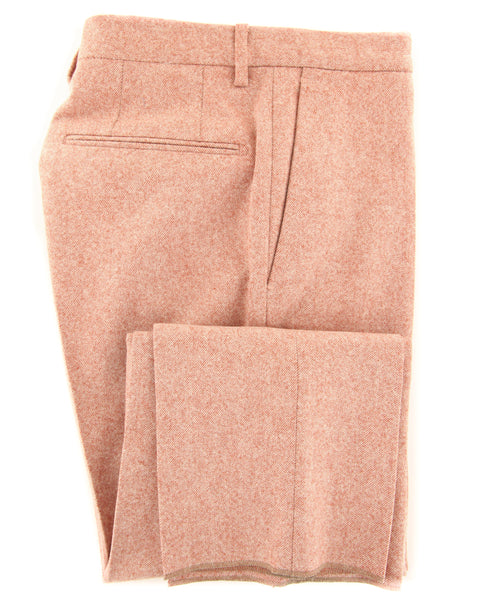 $475 Incotex Orange Melange Wool Pants - Slim - (C2) - Parent