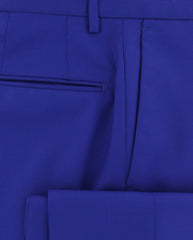Incotex Blue Solid Pants - Slim - (IN00305584830) - Parent