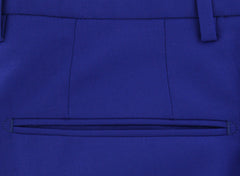 Incotex Blue Solid Pants - Slim - (IN00305584830) - Parent