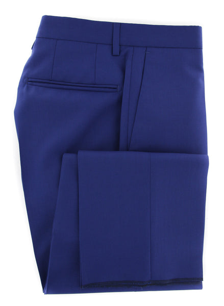 Incotex Blue Solid Pants - Slim - (IN00305584831) - Parent