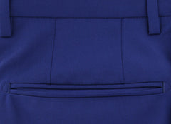 Incotex Blue Solid Pants - Slim - (IN00305584831) - Parent