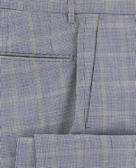 Incotex Navy Blue Micro-Houndstooth Wool Pants - Slim - (0I) - Parent