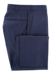 $475 Incotex Dark Blue Melange Wool Pants - Slim - (UJ) - Parent