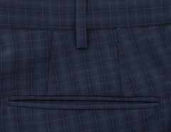 Incotex Dark Blue Check Pants - Slim - (IN-S0T030-6388-820) - Parent