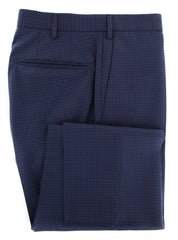 Incotex Dark Blue Micro-Check Pants - Slim - 40/56 - (IN-S0T030-6404-810)