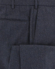 Incotex Navy Blue Micro-Check Pants - Slim - (CZ) - Parent
