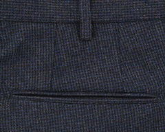 Incotex Navy Blue Micro-Check Pants - Slim - (CZ) - Parent