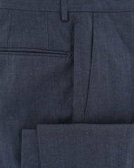 Incotex Navy Blue Solid Wool Blend Pants - Slim - (DD) - Parent