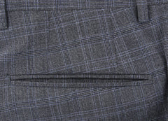Incotex Gray Plaid Wool Pants - Slim - (0R) - Parent