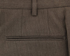 Incotex Brown Melange Wool Blend Pants - Slim - (DE) - Parent