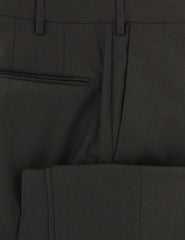 Incotex Dark Brown Micro-Check Wool Pants - Slim - (0L) - Parent