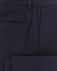 Incotex Midnight Navy Blue Solid Wool Pants - Slim - (DF) - Parent