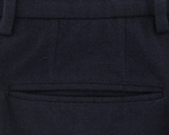 Incotex Midnight Navy Blue Solid Wool Pants - Slim - (DF) - Parent