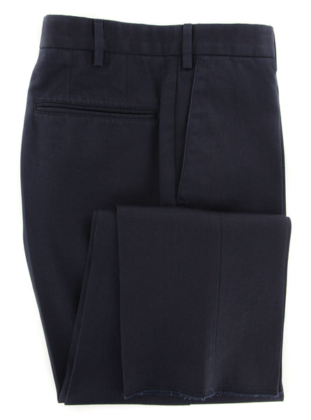 Incotex Midnight Navy Blue Solid Pants - Slim - (IN4534825) - Parent