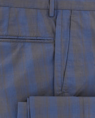 Incotex Blue Plaid Pants - Slim - (IN-S0W030-5661-810) - Parent