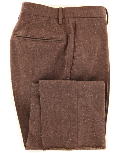 Incotex Brown Melange Wool Blend Pants - Slim - (DJ) - Parent