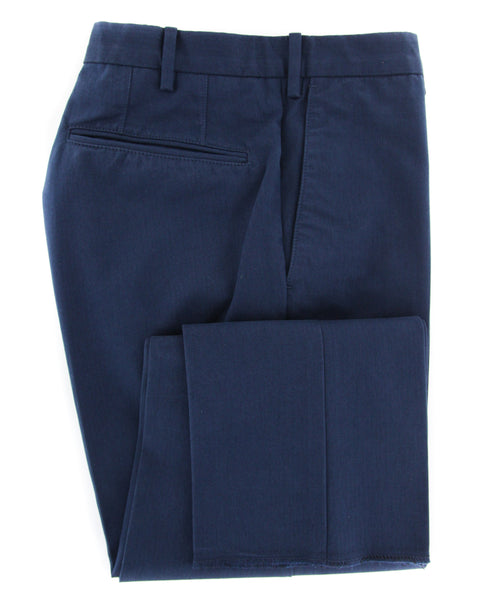 Incotex Blue Solid Pants - Slim - (CA) - Parent