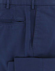 Incotex Blue Solid Cotton Blend Pants - Slim - (2F) - Parent