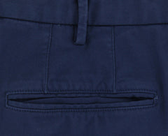 Incotex Blue Solid Cotton Blend Pants - Slim - (2F) - Parent