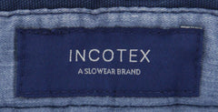 Incotex Blue Solid Cotton Blend Pants - Slim - (2F) - Parent