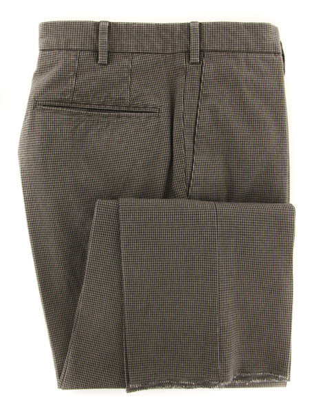 Incotex Dark Brown Micro-Houndstooth Pants - Slim - (IN5438620) - Parent