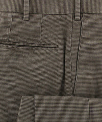 Incotex Dark Brown Micro-Houndstooth Pants - Slim - (IN5438620) - Parent