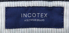 Incotex Navy Blue Micro-Houndstooth Pants - Slim - (IN5438820) - Parent