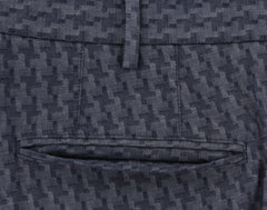 Incotex Navy Blue Houndstooth Cotton Pants - Slim - (0X) - Parent