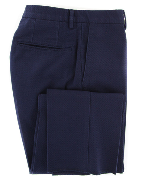 Incotex Navy Blue Solid Pants - Slim - (CB) - Parent