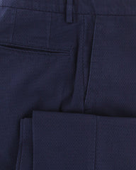 Incotex Navy Blue Solid Pants - Slim - (CB) - Parent
