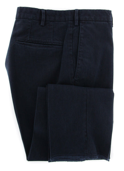 Incotex Navy Blue Solid Pants - Slim - (IN1121174) - Parent