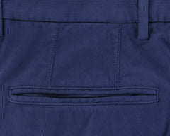 Incotex Blue Solid Cotton Blend Pants - Slim - (0W) - Parent