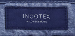 Incotex Blue Solid Cotton Blend Pants - Slim - (0W) - Parent