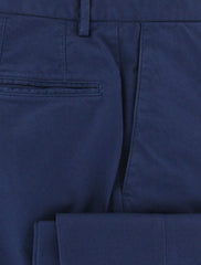 Incotex Blue Solid Cotton Blend Pants - Slim - (2G) - Parent