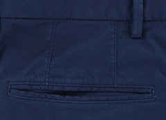 Incotex Blue Solid Cotton Blend Pants - Slim - (2G) - Parent