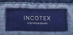 Incotex Blue Solid Cotton Blend Pants - Slim - (2G) - Parent