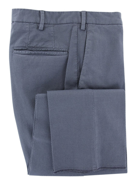 Incotex Light Blue Solid Cotton Blend Pants - Slim - (2D) - Parent