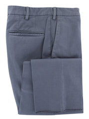 Incotex Light Blue Solid Cotton Blend Pants - Slim - (2D) - Parent