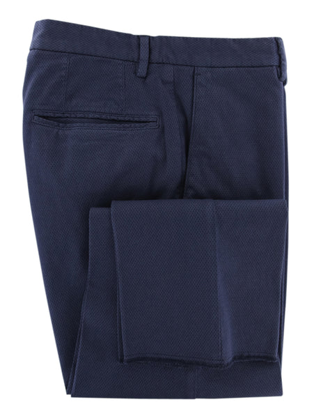 Incotex Blue Solid Cotton Blend Pants - Slim - (2B) - Parent
