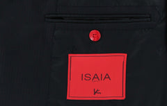 Isaia Black Wool Striped Suit - (IS4309A990) - Parent
