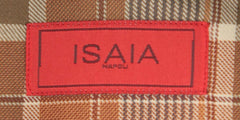 Isaia Caramel Brown Plaid Cotton Shirt - Slim - (NE) - Parent