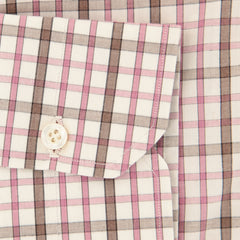 Isaia Pink Plaid Cotton Shirt - Slim - (V2) - Parent