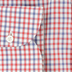 Isaia Red Check Cotton Shirt - Extra Slim - (327) - Parent