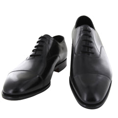 $1820 John Lobb Black Calf Leather Cap Toe Shoes - 7/6 - (JL76241)