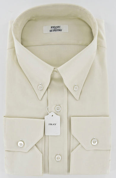 Fray Cream Shirt Small Size 15.5