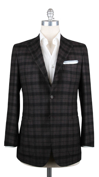 Kiton Brown Cashmere Plaid Sportcoat - 40/50 - (CASHBRNPLD)