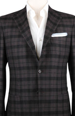 Kiton Brown Cashmere Plaid Sportcoat - 40/50 - (CASHBRNPLD)